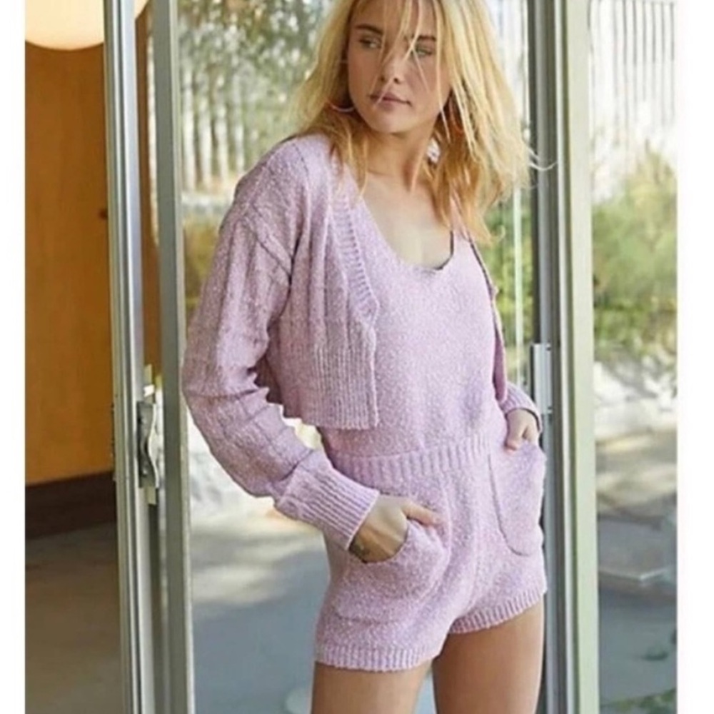 BOGO! Free People Beach Declan Sweater Set Color Crocus Pink Size Medium